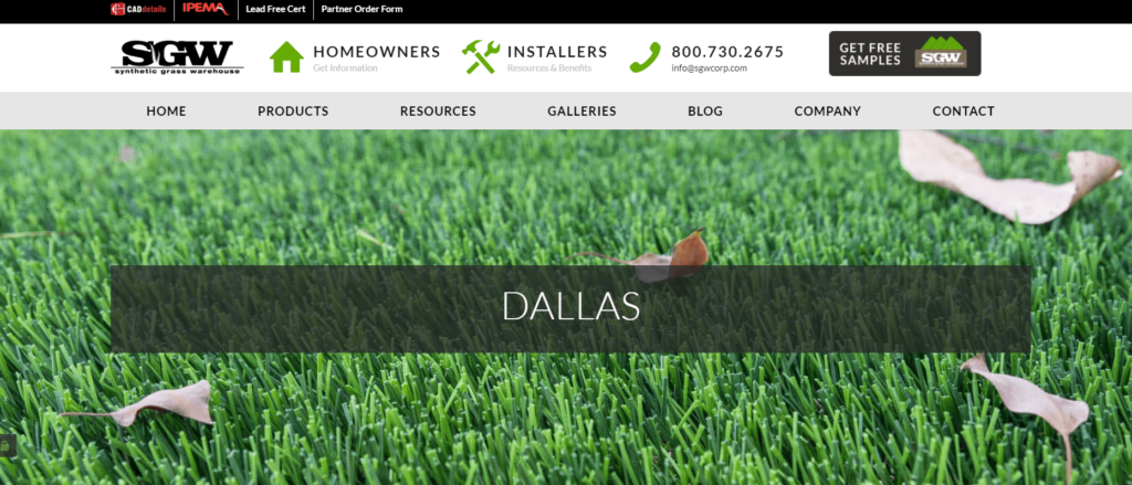 Synthetic Grass Warehouse Homepage