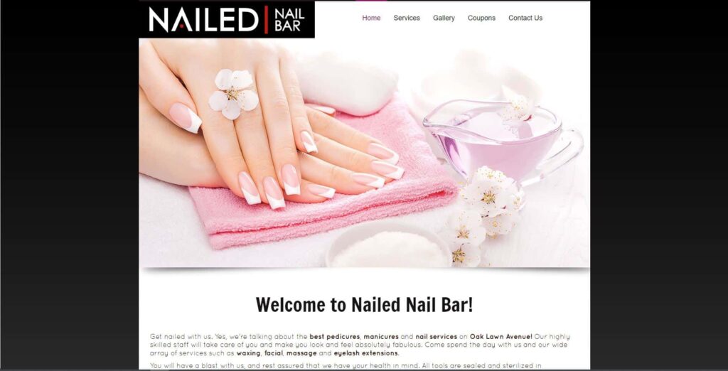 Nailed Nail Bar Homepage