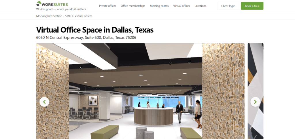WorkSuites Dallas Homepage