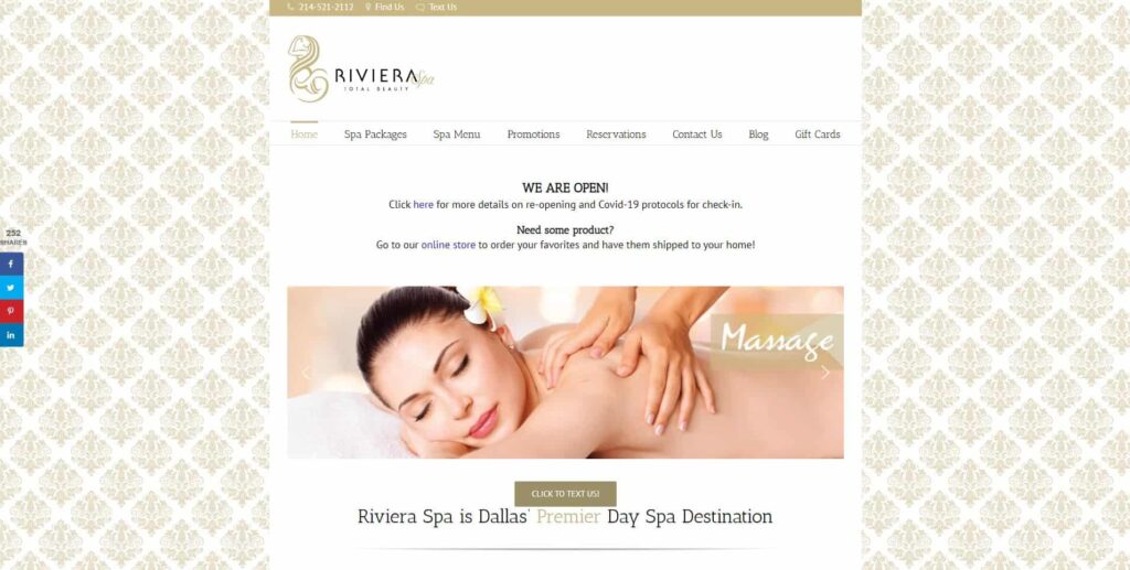 Riviera Spa Homepage