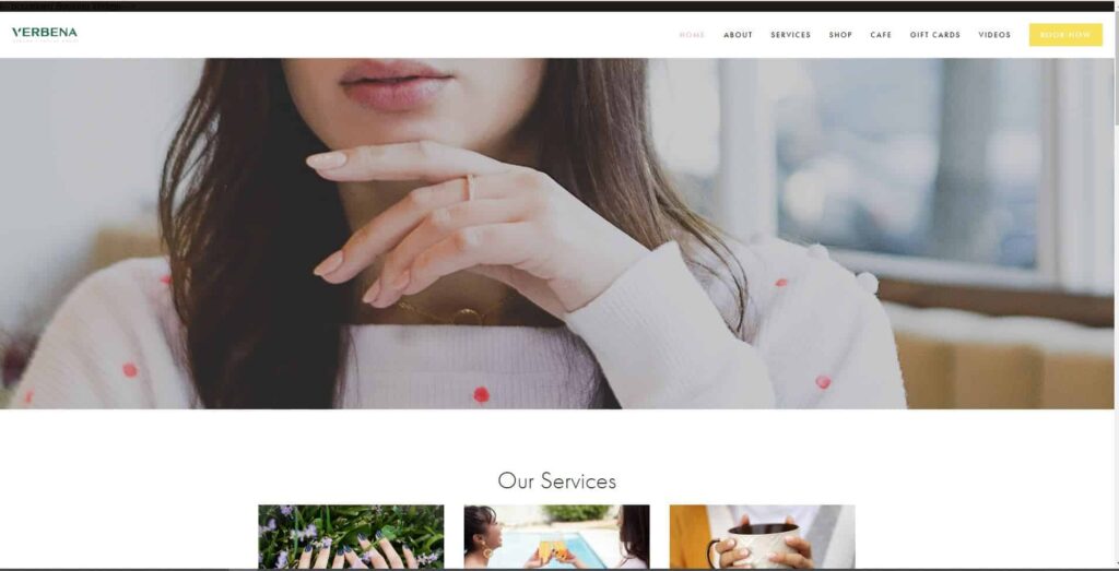 Verbena Parlor + Social House Homepage