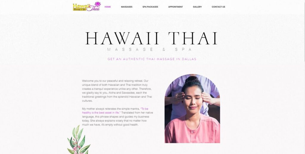 Hawaii Thai Massage and Spa Homepage