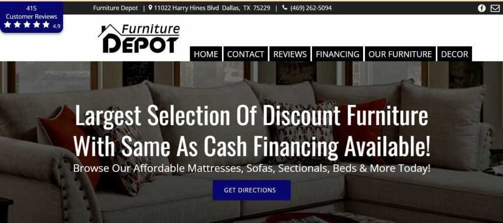 Furniture Depot Homepage