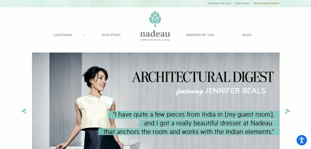 Nadeau - Furniture With a Soul Homepage