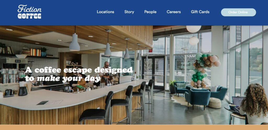 Fiction Coffee Homepage