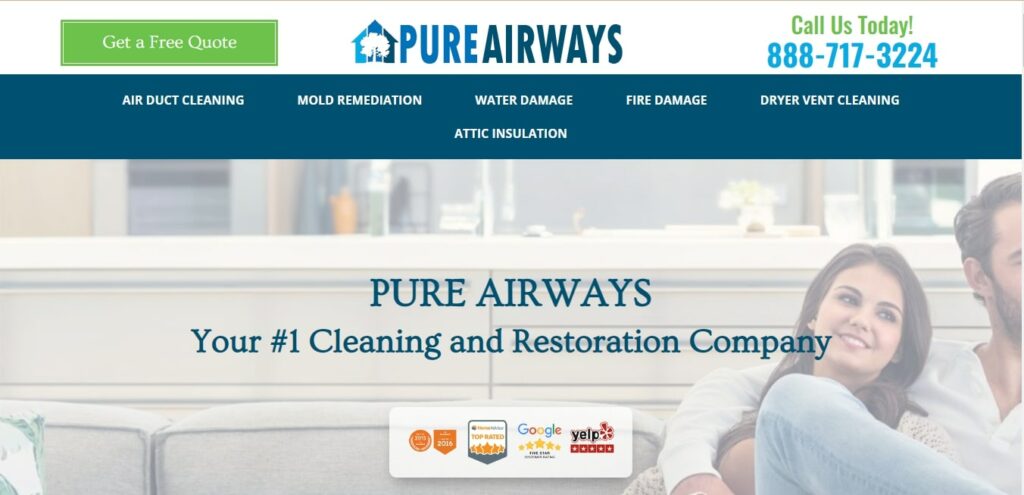 Pure Airways Mold Remediation Homepage
