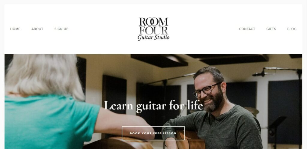 RoomFour Guitar Studio Homepage