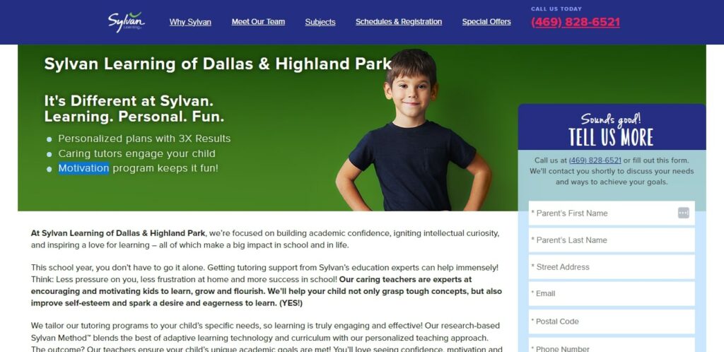 Sylvan Learning of Dallas & Highland Park Homepage