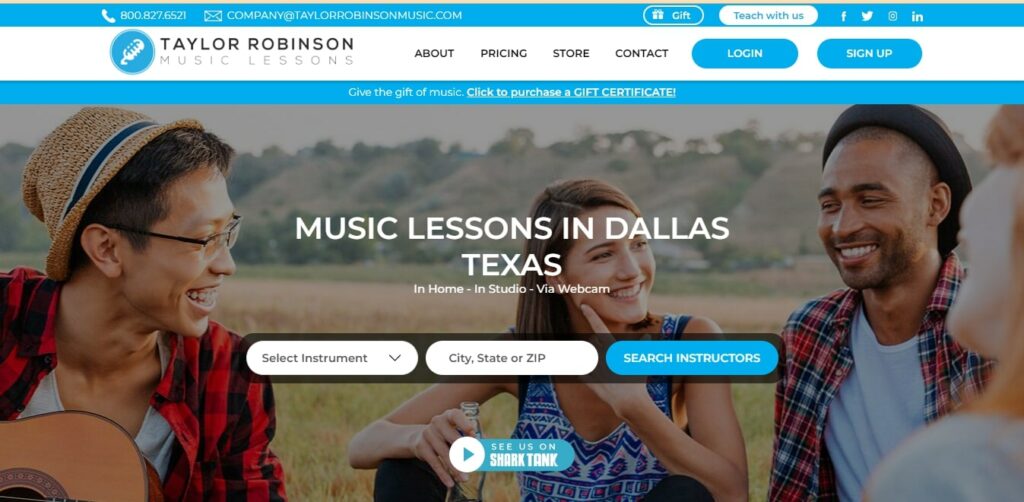 TR Music & Voice Lessons Homepage