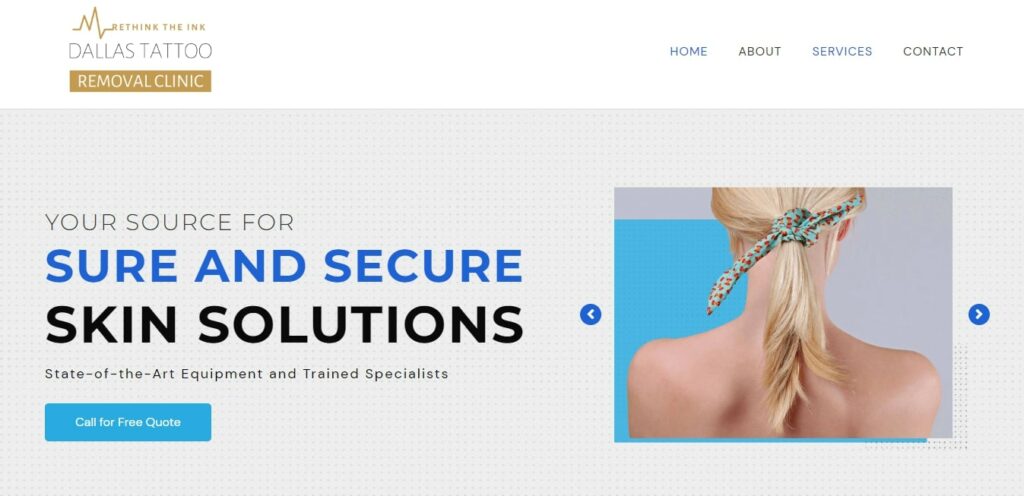 Dallas Tattoo Removal Clinic Homepage