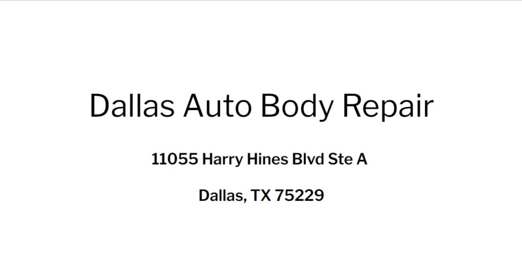 Dallas Auto Body Repair's Homepage