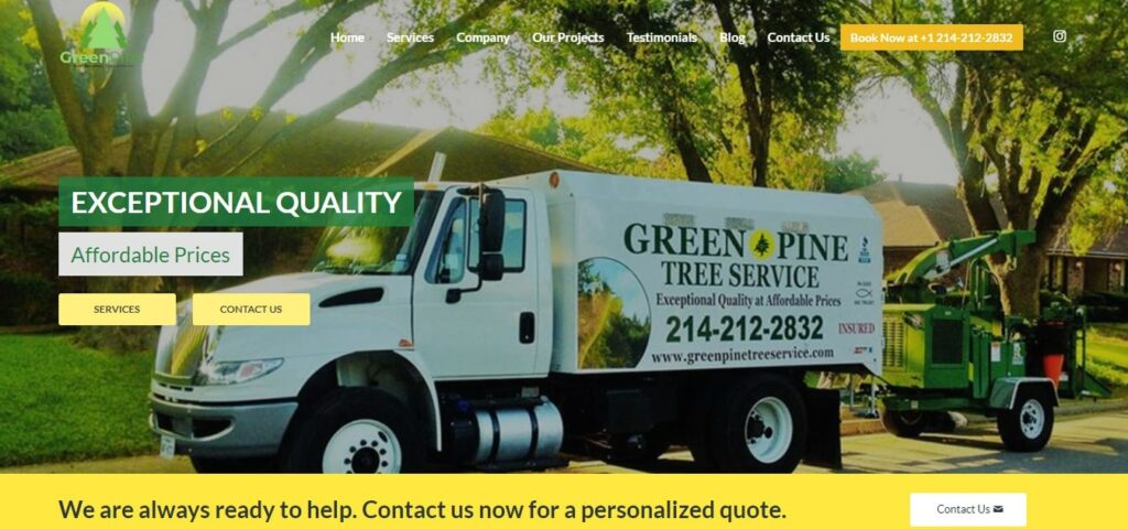 Green Pine Tree Services' Homepage