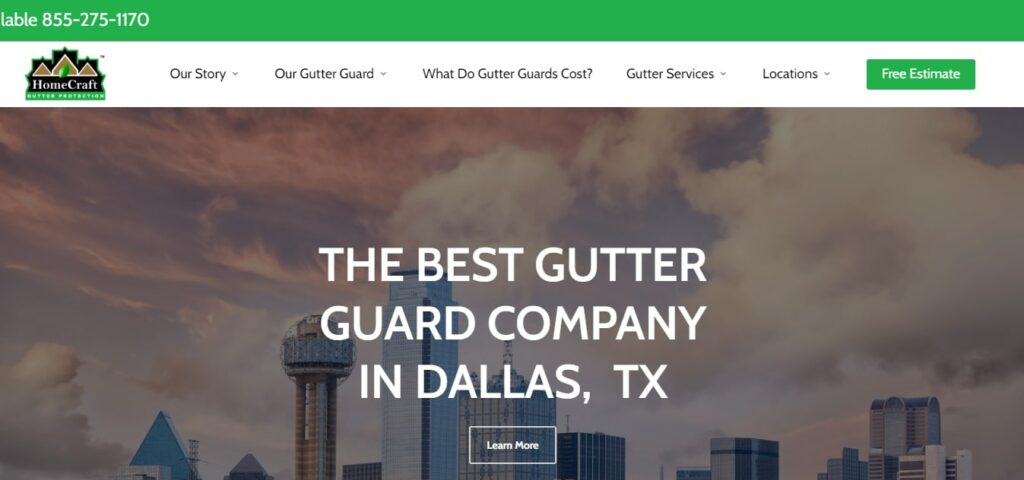 HomeCraft Gutter Protection's Homepage