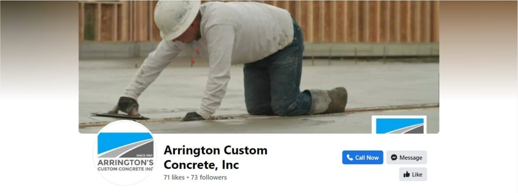 Arrington’s Custom Concrete Inc. Homepage
