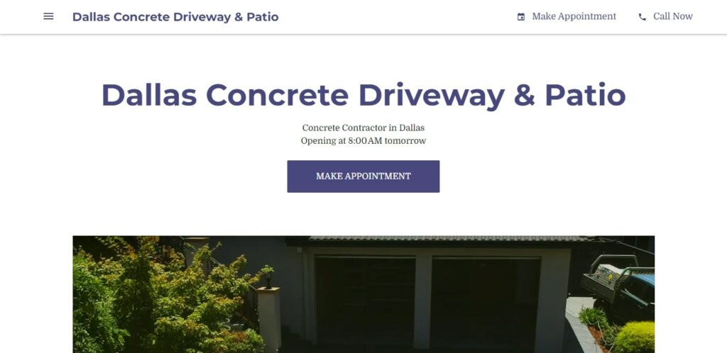 Dallas Concrete Driveway & Patio's Homepage