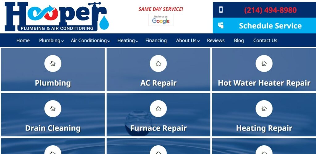 Hooper Plumbing & Air Conditioning's Homepage