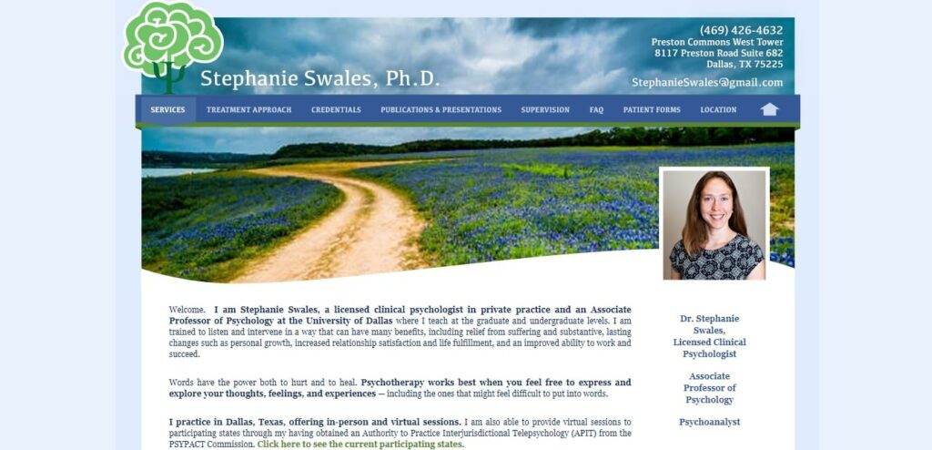Stephanie Swales, Ph.D. Homepage