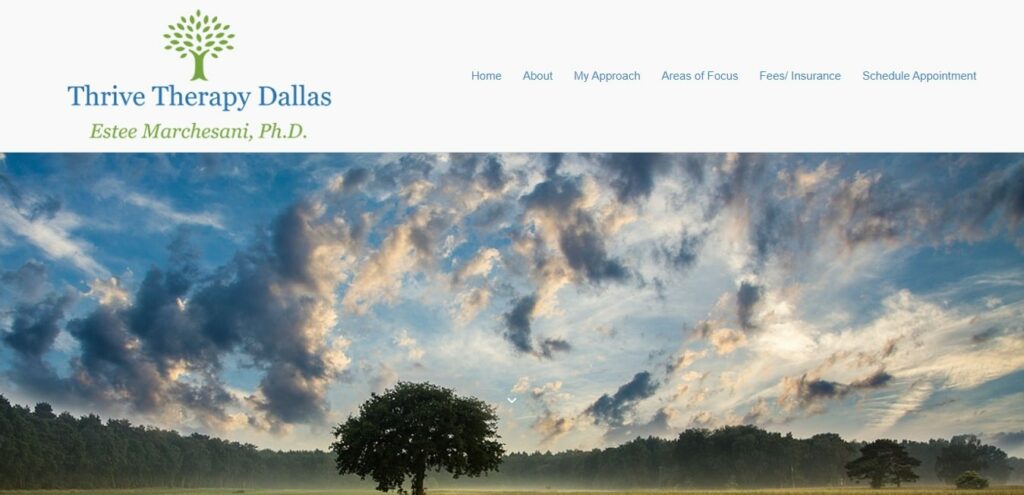 Thrive Therapy Dallas Estee Marchesani, Ph.D. Homepage