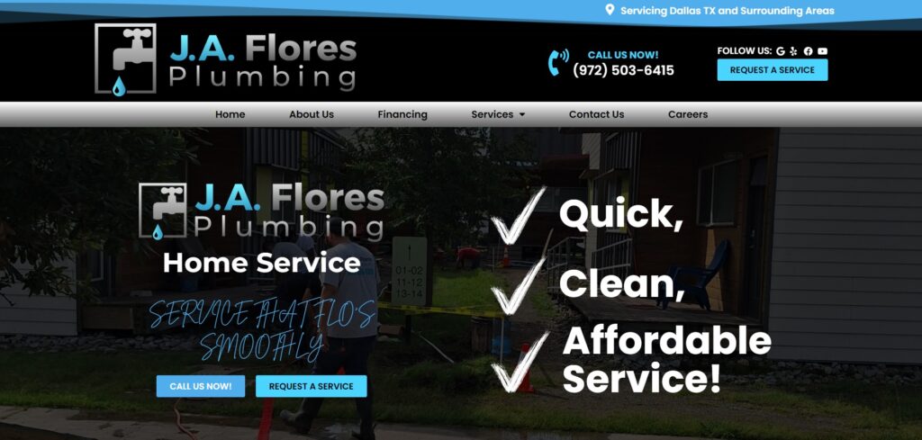 ja flores plumbing homepage