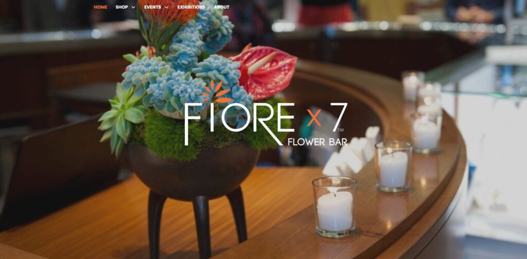 Fiore x 7 Flower Bar homepage