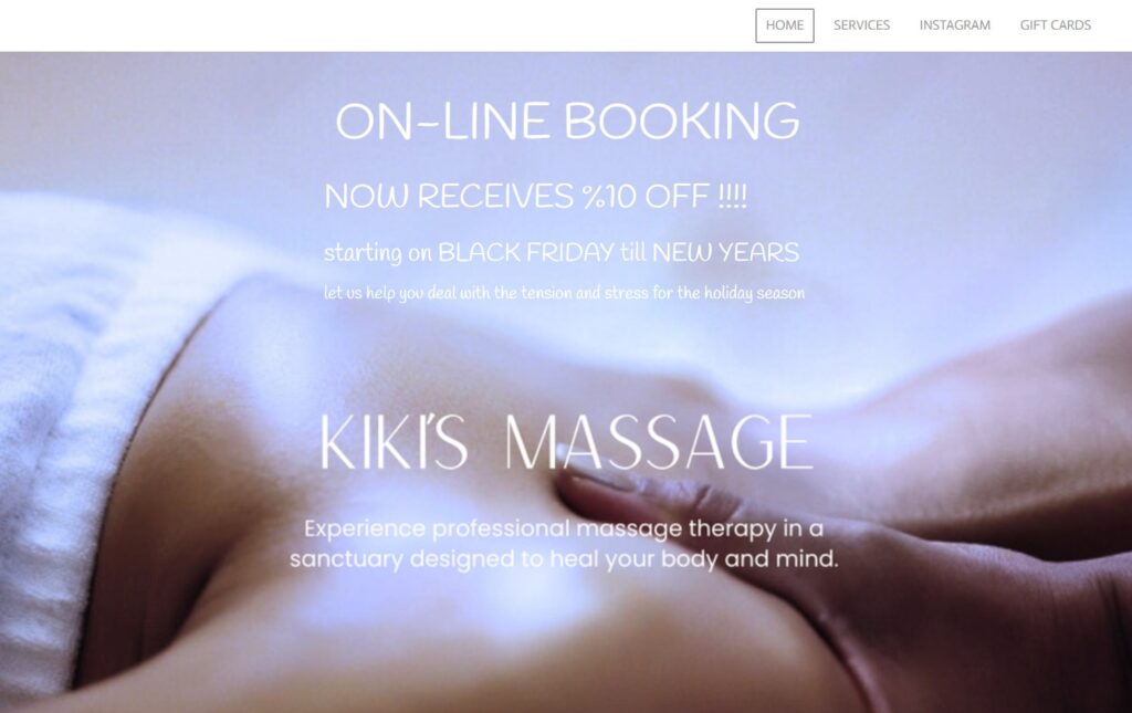 kikis massage homepage